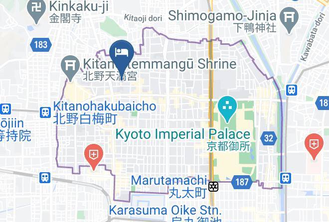 Kyoto City Kamigyo Ward - Kyoto Hanatsunagi Hotel Maps