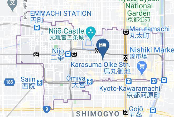 Kyoto City Nakagyo Ward - Kyoto Horikawa Inn Maps