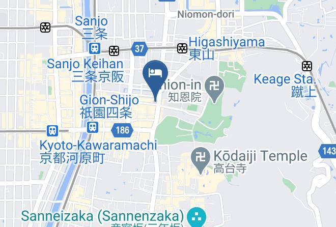 Kyoto City Higashiyama Ward - Kyoto Inn Gion Maps