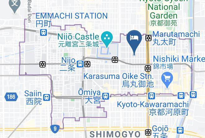 Kyoto City Nakagyo Ward - Kyoto Kamanza Hotel Maps