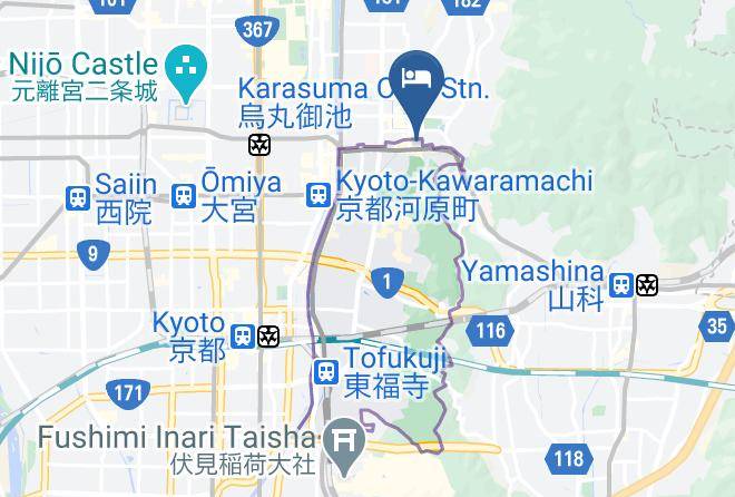 Kyoto City Higashiyama Ward - Kyoto Nanzenjimichi Machiyado Maps