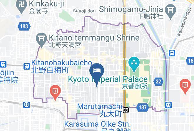 Kyoto City Kamigyo Ward - Kyoto Nijyo Hotel Yumeiroha Maps
