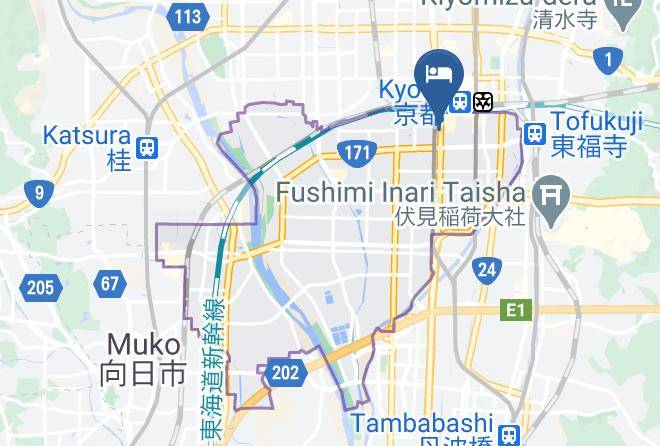 Kyoto City Minami Ward - Kyoto Plaza Hotel Maps
