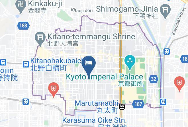 Kyoto City Kamigyo Ward - Kyoto Ryokan Mugen Maps