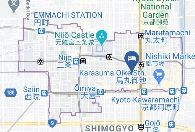 Kyoto City Nakagyo Ward - Kyoto Shinmachi Rokkaku Hotel Grandereverie Maps