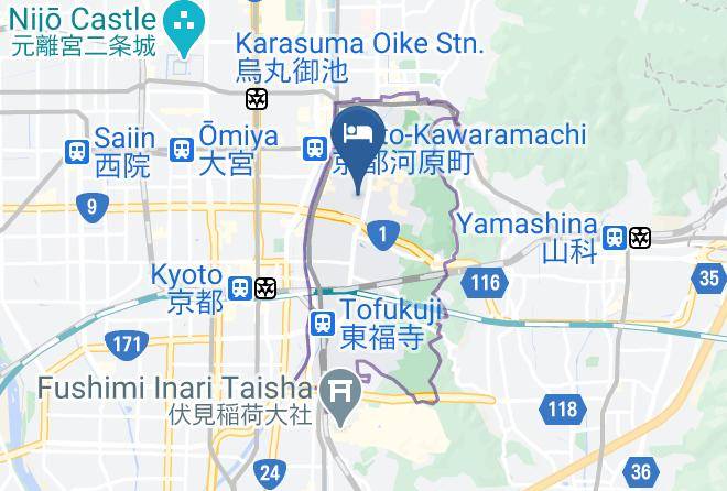 Kyoto City Higashiyama Ward - Kyoto Tachibanaya Gion Rokuhara Maps
