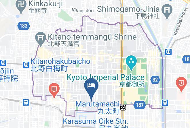Kyoto City Kamigyo Ward - Kyoto Tachibanaya Nijojo North Maps