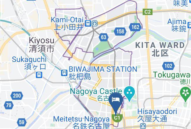 Nagoya City Nishi Ward - Kyoya Ryokan Maps