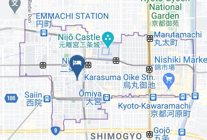 Kyoto City Nakagyo Ward - Ladies Hotel Nishijin Maps