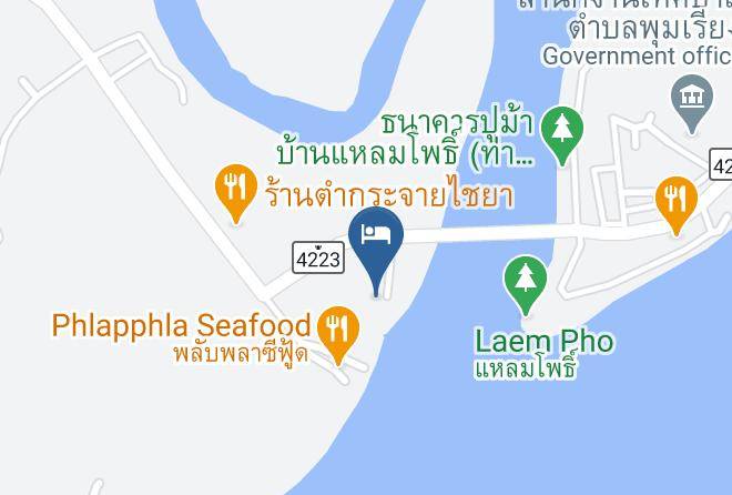 Amphoe Chaiya - Laem Pho Beach Resort Maps