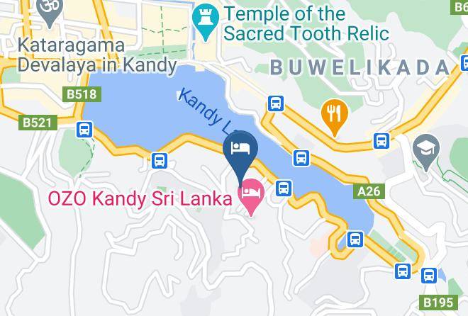 Kandy - Lake Bungalow Maps
