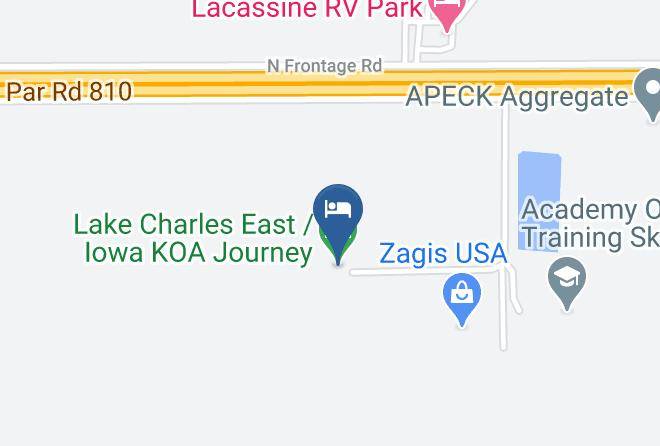 Jefferson Davis Par - Lake Charles East Iowa Koa Journey Maps