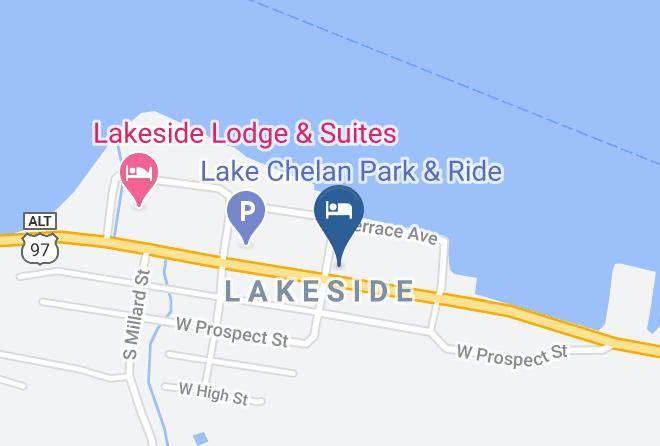 Lake Chelan Motel Harita - Washington - Chelan