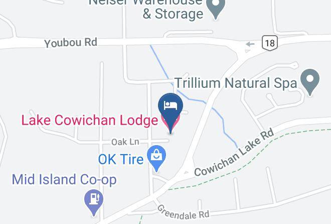 Lake Cowichan Lodge Map - British Columbia - Cowichan Valley