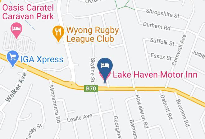 Central Coast - Lake Haven Motor Inn Maps