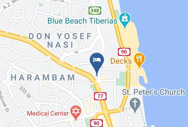 Tiberias - Europa 1917 Hotel Maps
