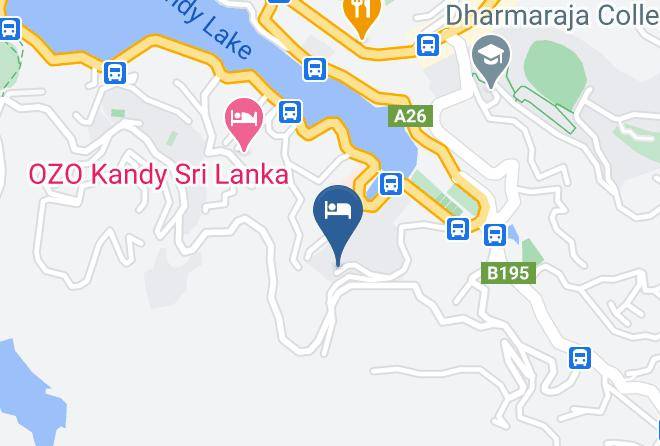 Lake Side Home Stay Kandy Map