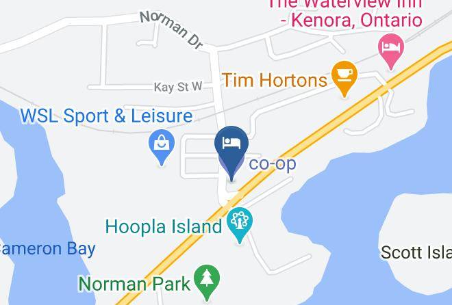 Lake Vu Motel Restaurant & Cnv Map