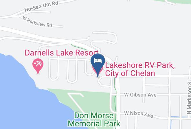 Lakeshore Rv Park City Of Chelan Harita - Washington - Chelan