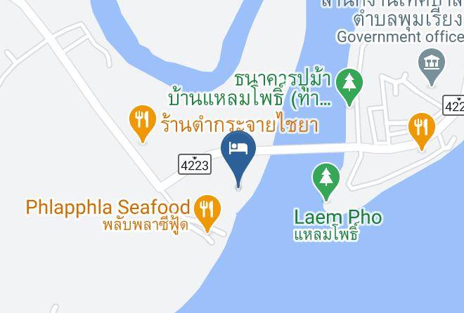 Amphoe Chaiya - Lam Poh Beach Resort Maps