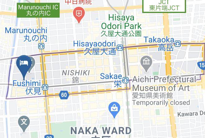 Nagoya City Naka Ward - Lamp Light Books Hotel Nagoya Maps