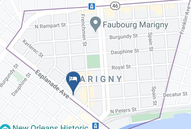 Orleans Par - Lanaux Mansion Bed And Breakfast Maps