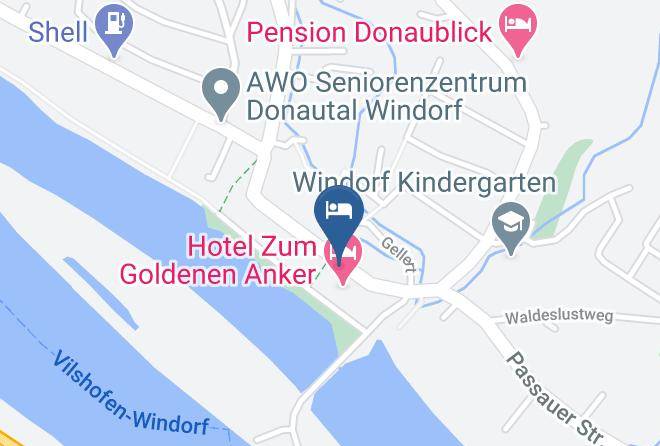 Passau - Landgasthof Moser & Restaurant Bootshaus In Windorf An Der Donau Maps