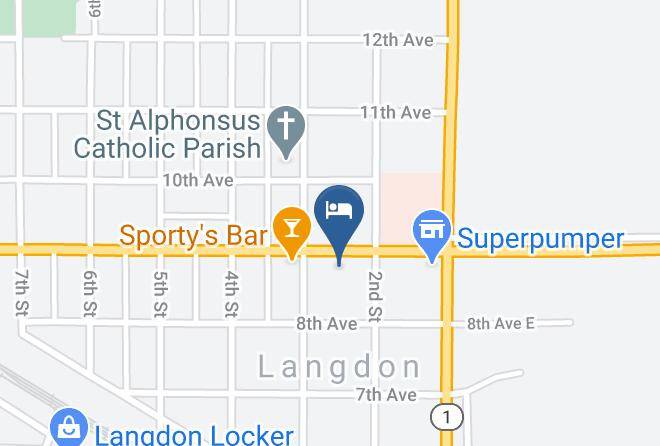 Langdon Motor Inn Map