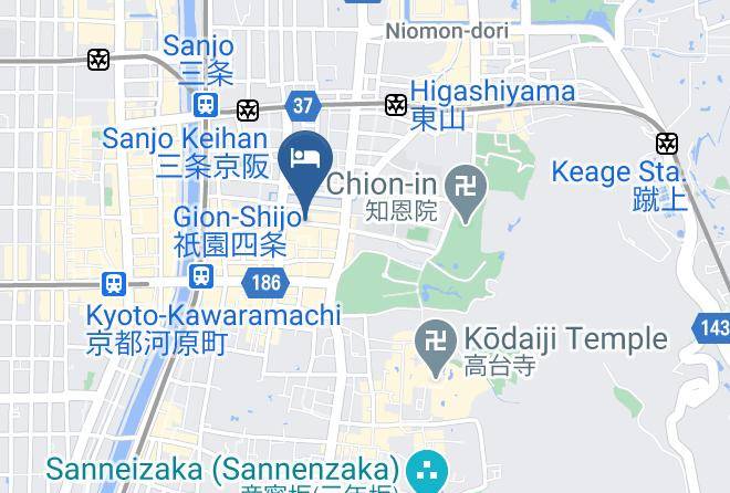 Kyoto City Higashiyama Ward - Laon Inn Gion Shinbashi Maps
