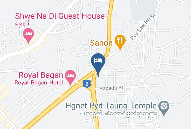 Nyaung U - Large Golden Pot Hotel Maps
