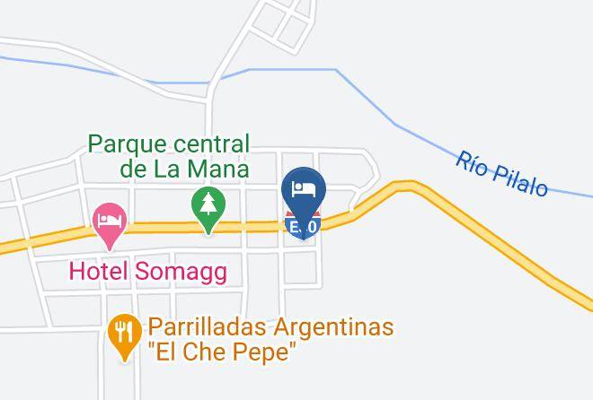 Las Cascadas Hotel Map
