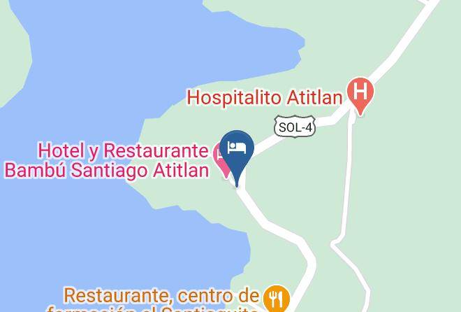 Santiago Atitlan - Las Casitas Hotel Santiago Atitlan Maps