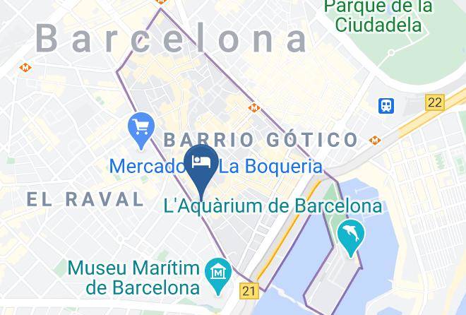 Las Ramblas Bacardi Central Suites Map