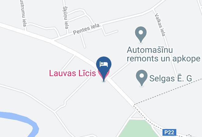 Lauvas Licis Kaart - Rujiena Municipality - Rujiena