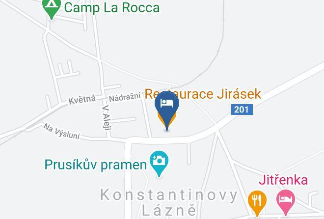 Lazensky Hotel Jirasek Carta Geografica - Pilsen - Tachov