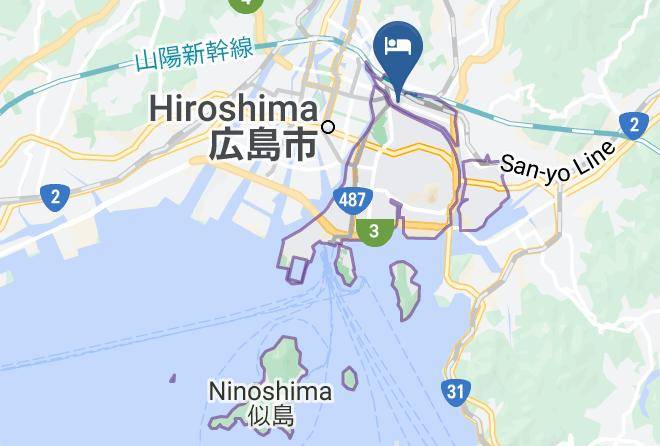 Hiroshima City Minami Ward - Lazuli Hiroshima Hotel And Lounge Maps