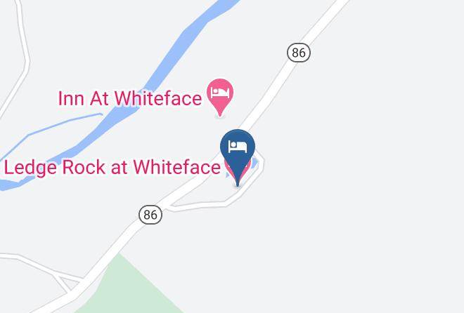 Ledge Rock At Whiteface Map