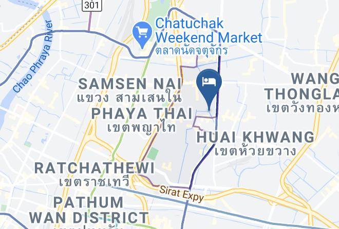 Din Daeng District - Leelawadee Modern Resort Huaykwang Maps