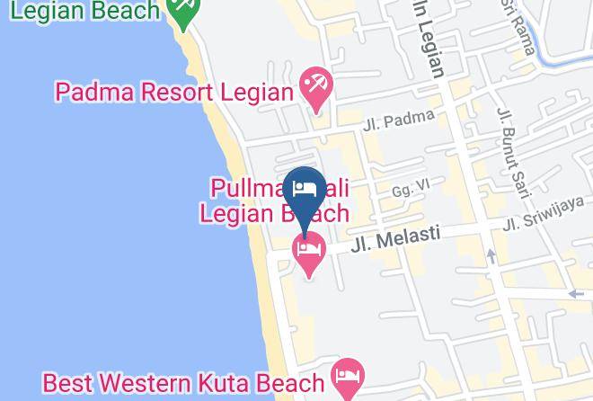 Badung Regency - Legian Beach Hotel Maps