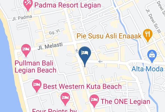 Badung Regency - Legian Paradiso Hotel Maps