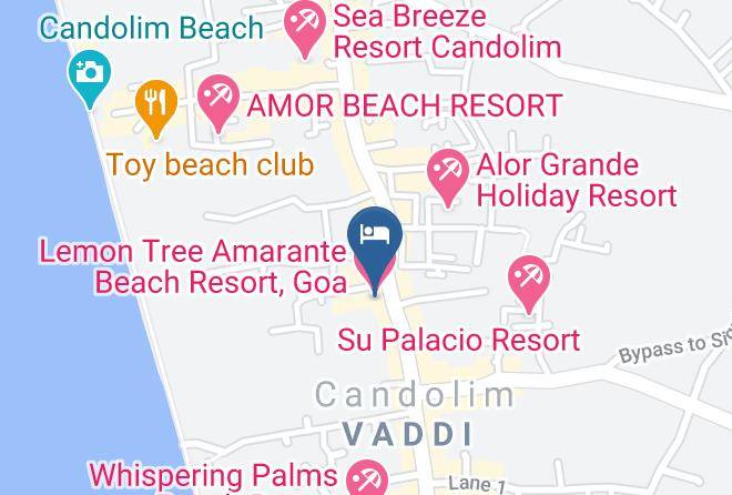 Bardez - Lemon Tree Amarante Beach Resort Goa Maps