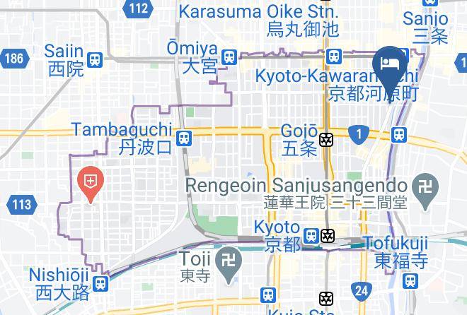Kyoto City Shimogyo Ward - Len Kyoto Kawaramachi Maps
