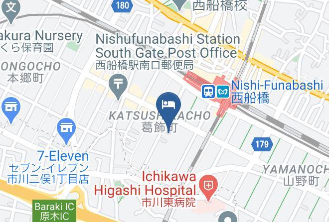 Funabashi City - Leo Yu Capsule Hotel Maps