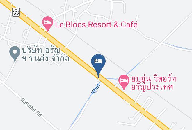 Amphoe Aranyaprathet - Le Platis Resort & Restaurant Maps