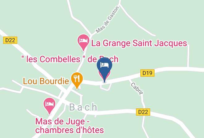 Les Combelles De Bach Map