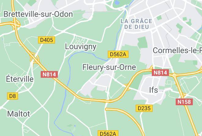 Les Coteaux Fleury Sur Orne Map