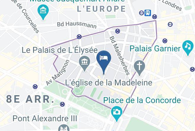 Paris - Les Jardins Du Faubourg Hotel & Spa By Shiseido Maps