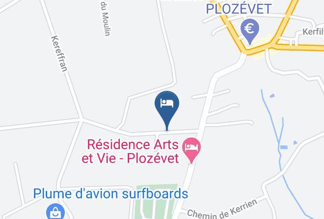 Finistere - Les Mouettes Chambres D'hotes A Plozevet En Bretagne Maps
