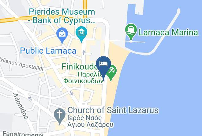 Larnaca - Les Palmiers Beach Hotel Maps