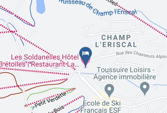 Savoie - Les Soldanelles Hotel 3 Etoiles Restaurant La Toussuire Maps